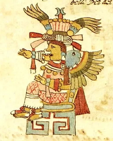 Depiction of Xochiquetzal by Pedro de los Rios (lived: 16th century)