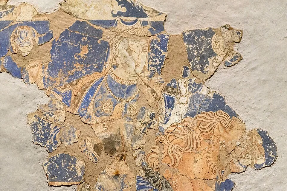 Depiction of Nana by Painter of the murals: undetermined (8th-9th century CE artist) Photographer: undetermined