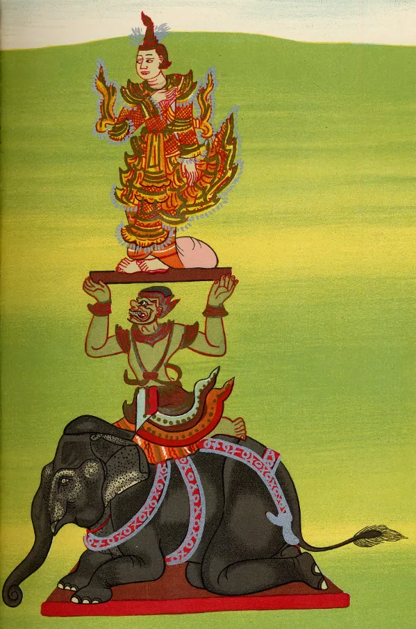 Depiction of Lady Golden Face by Sir Richard Carnac Temple
