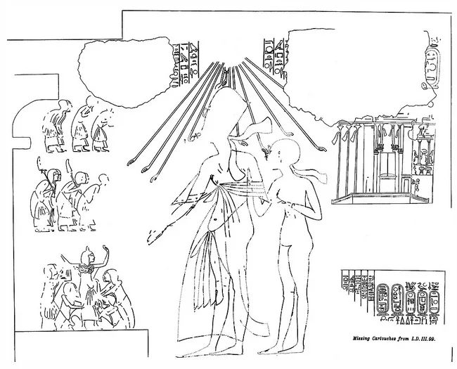 Depiction of Meritaten by Norman de Garis Davies