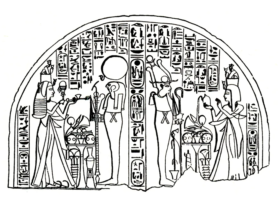 Depiction of Nubkhesbed by Flinders Petrie (1853-1942)