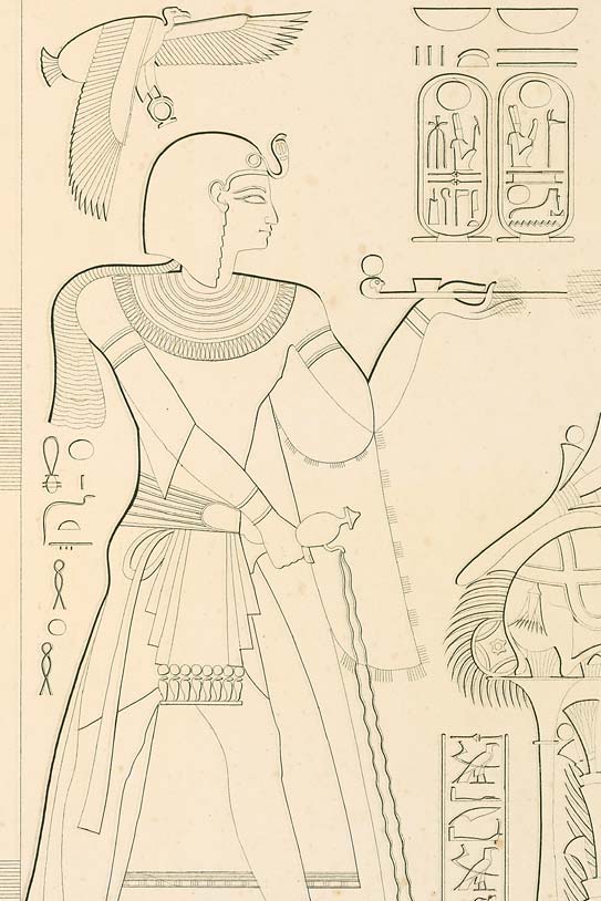Depiction of Ramesses VII by Karl Richard Lepsius (1810-84)