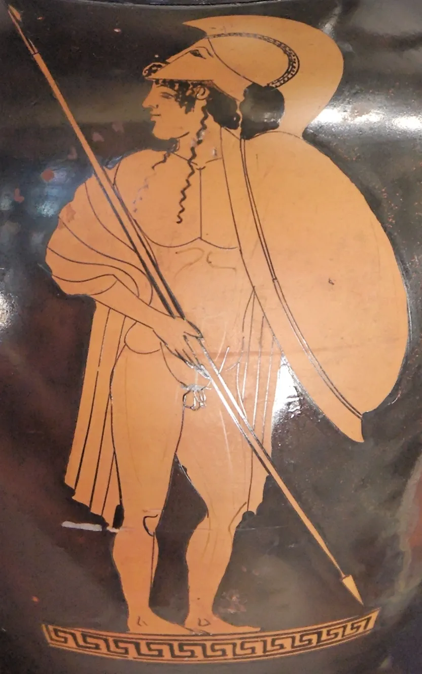 Depiction of Antilochus by Tithonos Painter