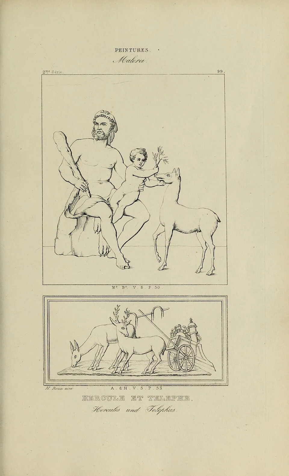 Depiction of Telephus by Henri Roux Ainé