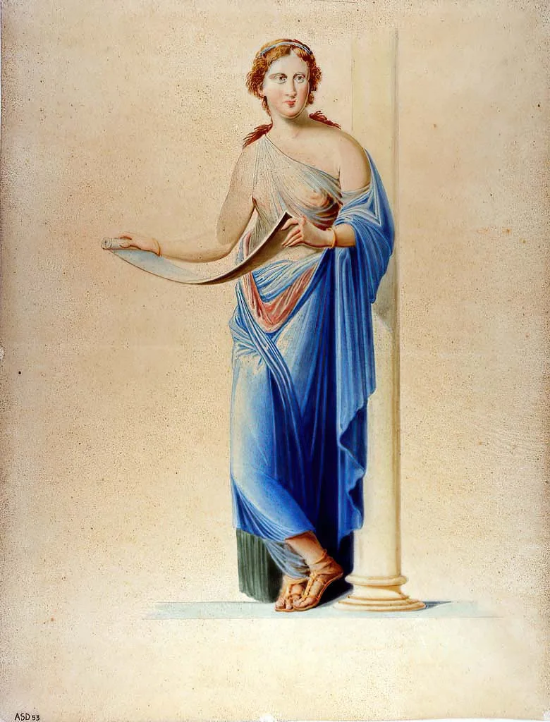 Depiction of Clio by Giuseppe Abbate