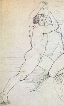 Depiction of Kratos by John Flaxman Jr.