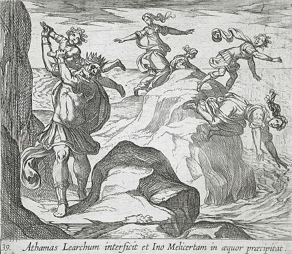 Depiction of Ino by Wilhelm Janson (Holland, Amsterdam), Antonio Tempesta (Italy, Florence, 1555-1630)