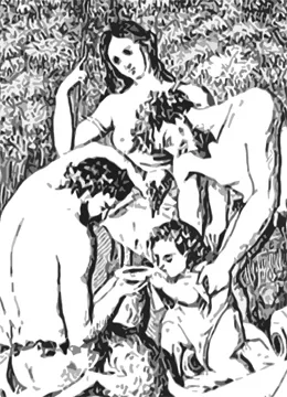 Depiction of Panacea by J. Gazola (18th century)