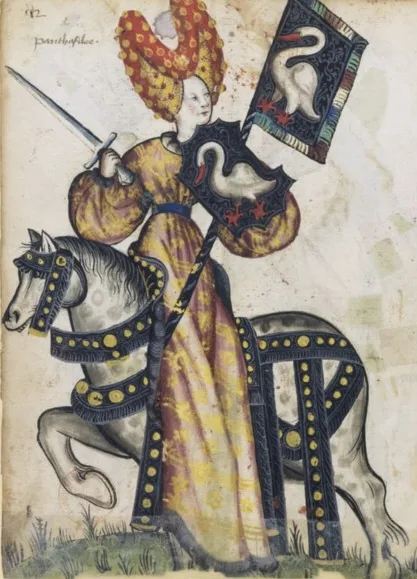 Depiction of Penthesilea by Medieval unknow author