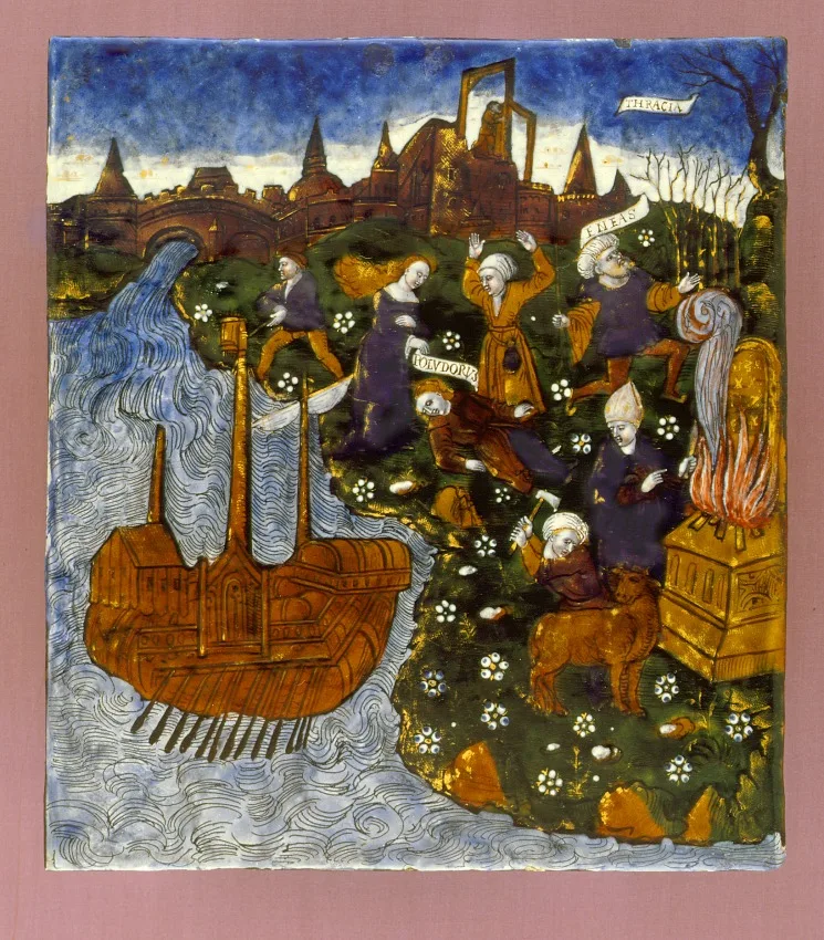 Depiction of Polydorus by The Master of the Aeneid (France, Limoges, active circa 1530–1540)