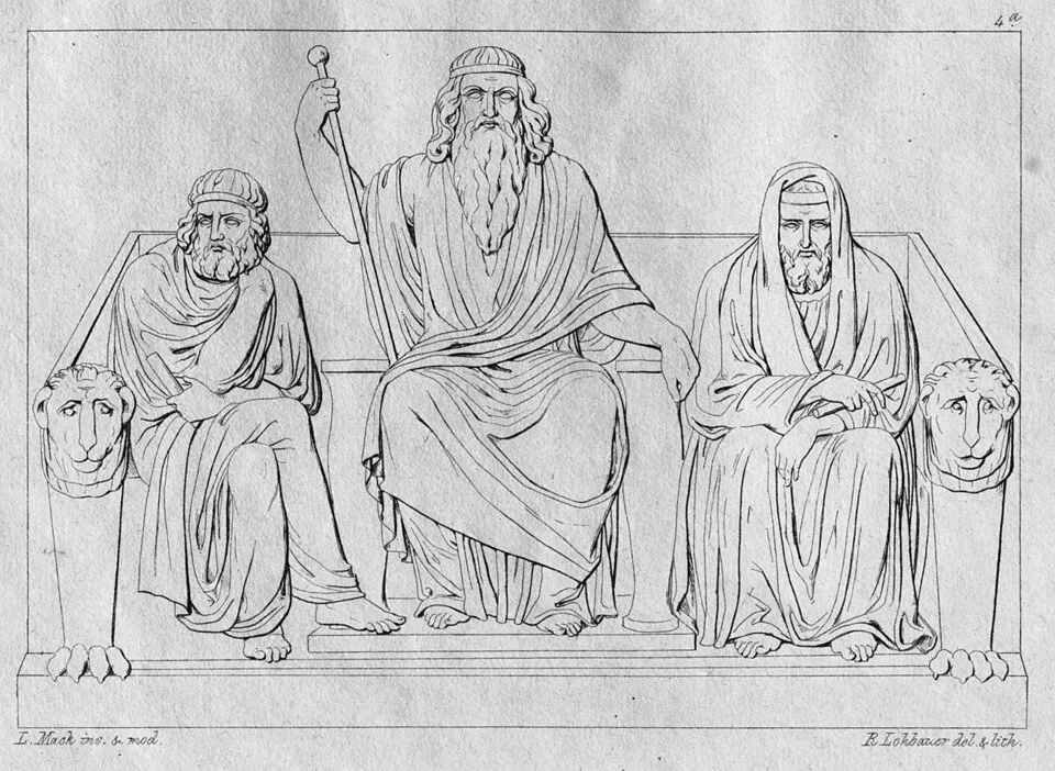 Depiction of Rhadamanthus by Ludwig Mack (1799-1831), Bildhauer