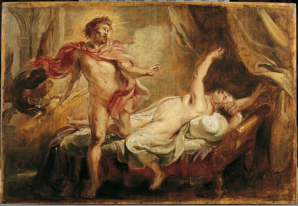 Depiction of Semele by Peter Paul Rubens