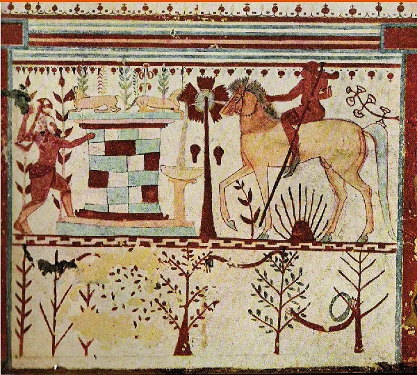 Depiction of Troilus by Unknown Etruscan artist