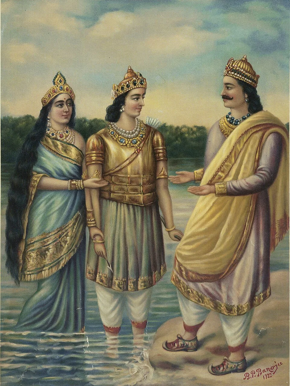 Depiction of Bhīṣma by Bamapada Banerjee