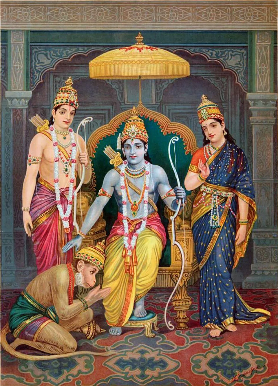 Depiction of Hanuman by M. V. Dhurandhar (1867- 1944)