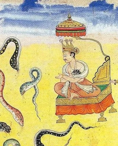 Depiction of Janamejaya by Unknown author