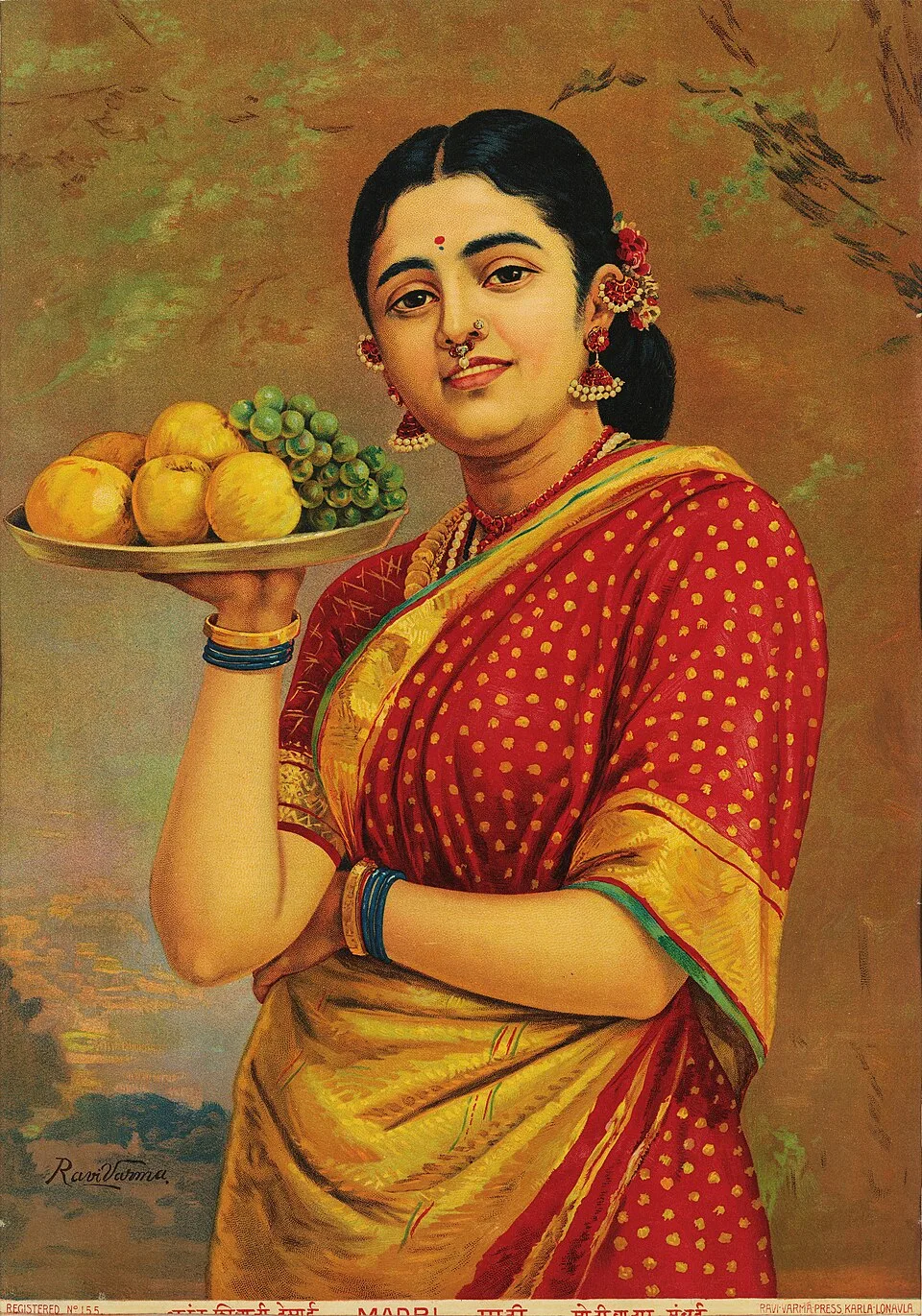 Depiction of Mādrī by Raja Ravi Varma