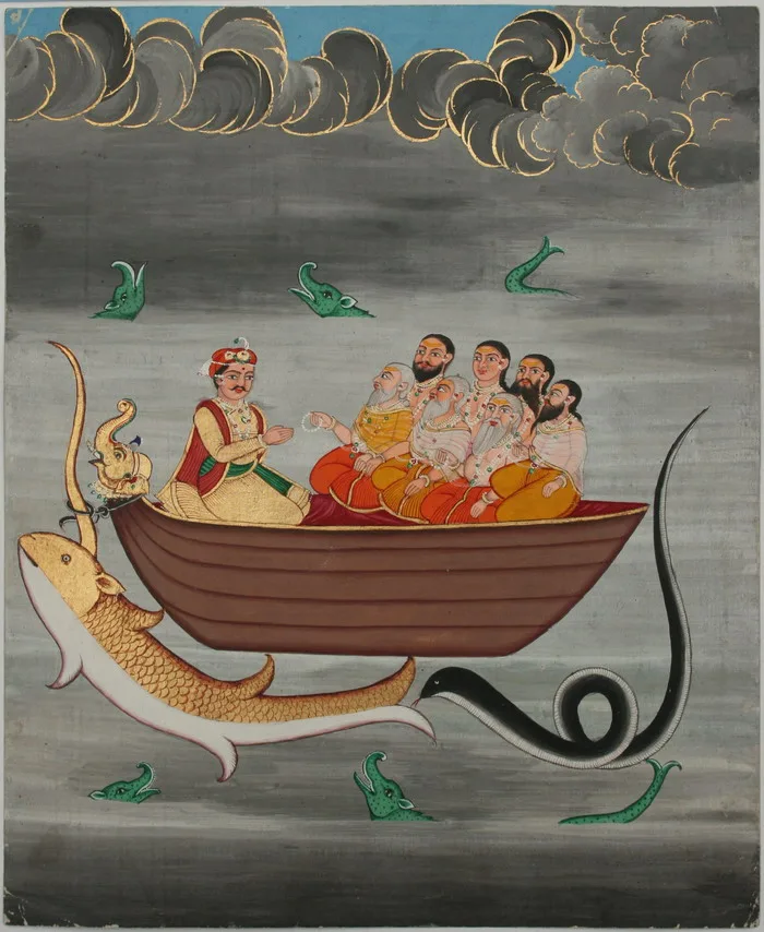 Depiction of Vaivasvata Manu by Unknown authorUnknown author