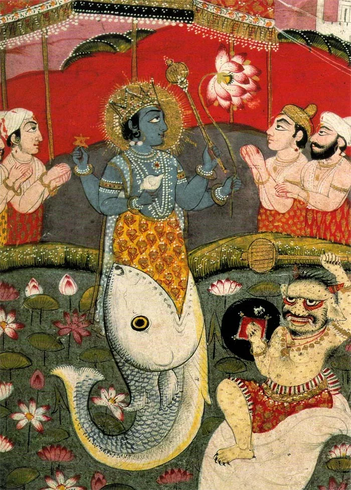 Depiction of Matsya by Original uploader was BorgQueen