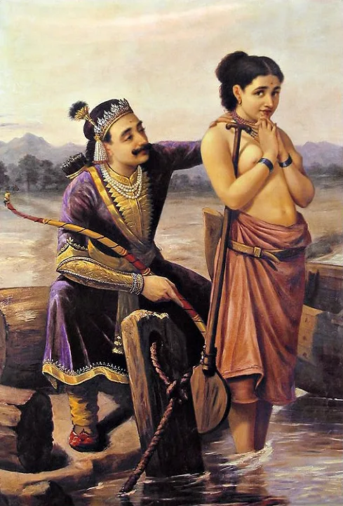 Depiction of Satyavatī by Raja Ravi Varma