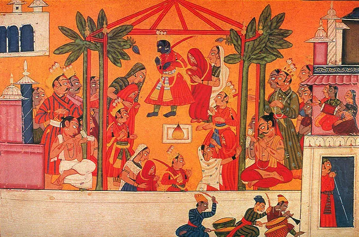 Depiction of Shatrughna by Unknown artist