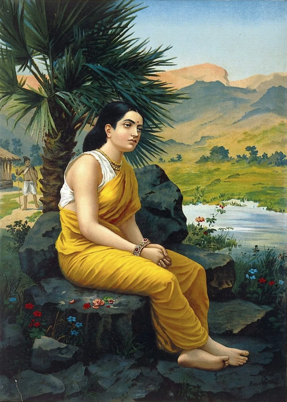 Depiction of Sita by Ravi Varma Press