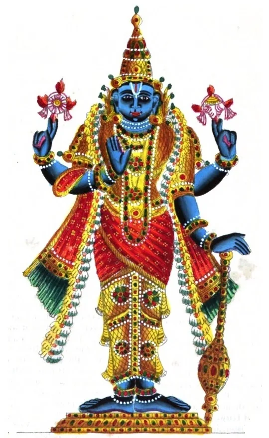 Depiction of Vishnu by E. A. Rodrigues