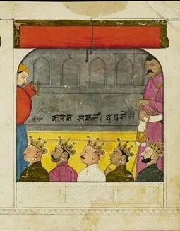 Depiction of Vṛṣasena by Nainsukh