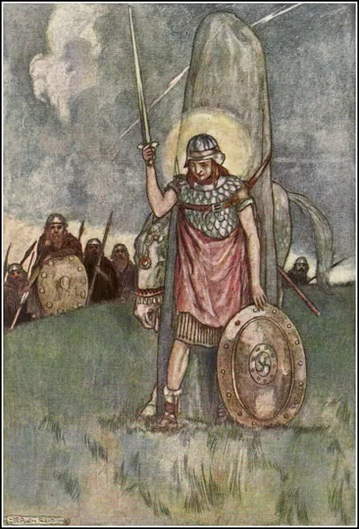 Depiction of Cú Chulainn by Stephen Reid