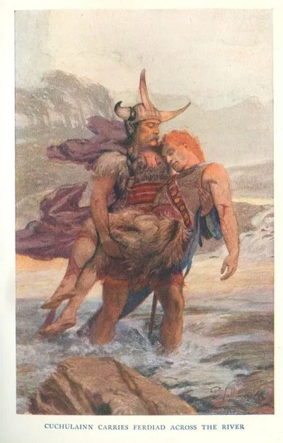 Depiction of Ferdiad by Ernest Wallcousins