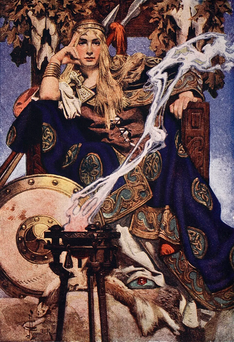 Depiction of Medb by Joseph Christian Leyendecker (1874 - 1951)