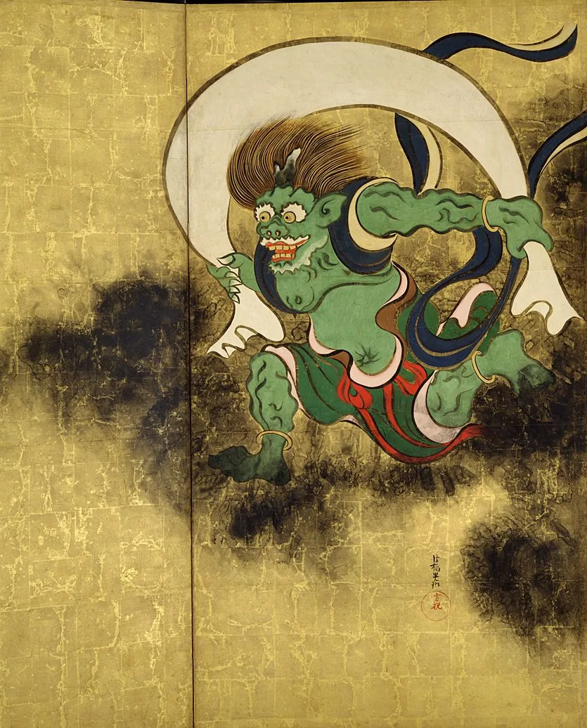 Depiction of Fūjin by Ogata Kōrin