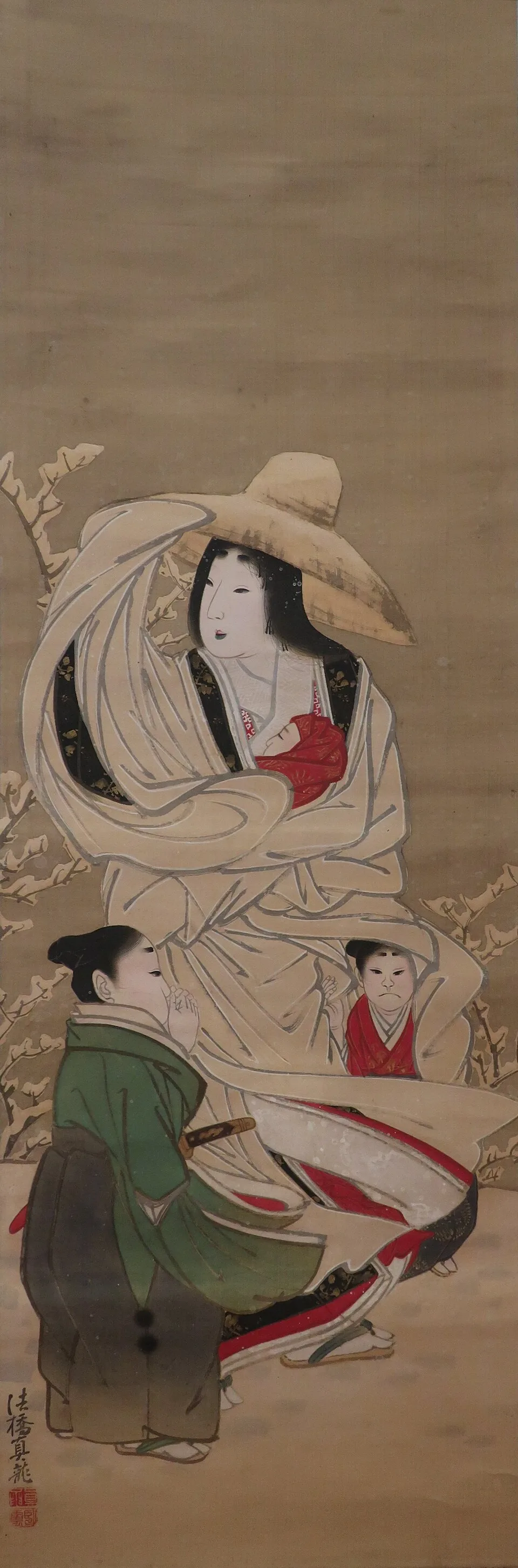 Depiction of Tokiwa Gozen by Yoshiwara Shinryū