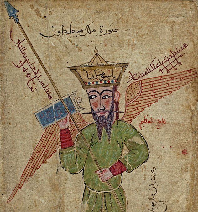 Depiction of Metatron by Nasir al-Din Rammal (Life time: 14th century)