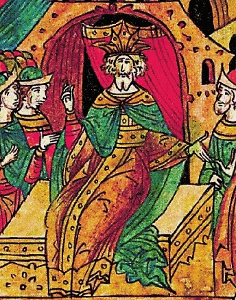 Depiction of Toqtamys by Anonymous Russian manuscript illuminators, 1560-1570s Facial Chronicle (Illustrated Chronicle of Ivan the Terrible) (in 10 volumes: pdf, pdf with translation)Public domain image . Cropped by GrandEscogriffe.