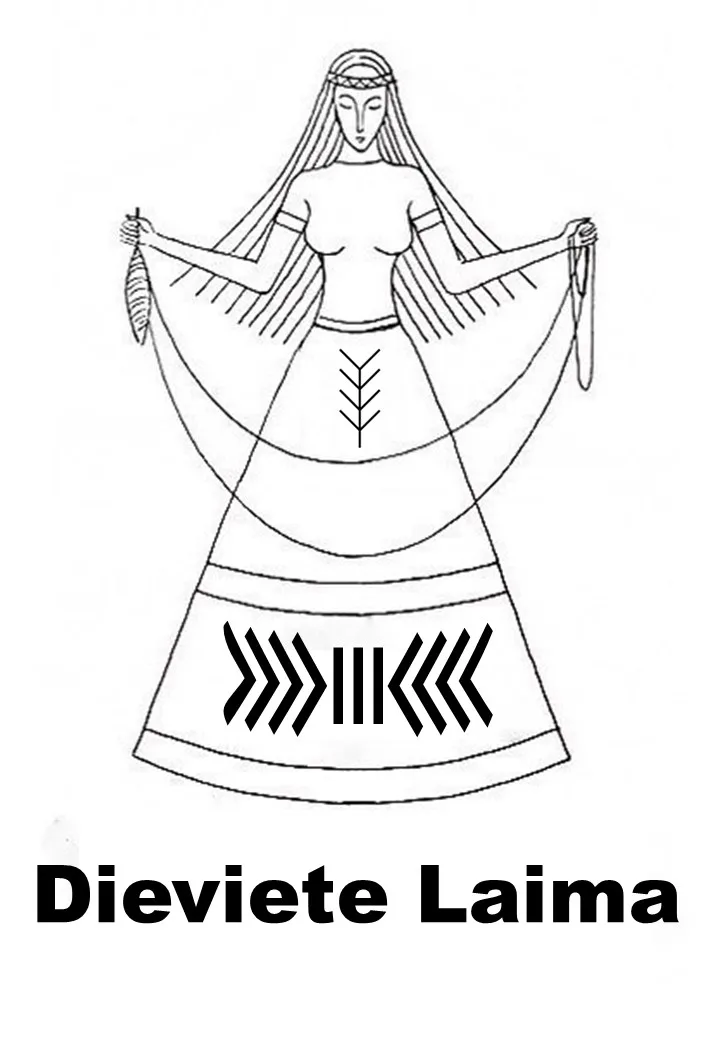 Depiction of Laima by Latvian pagan