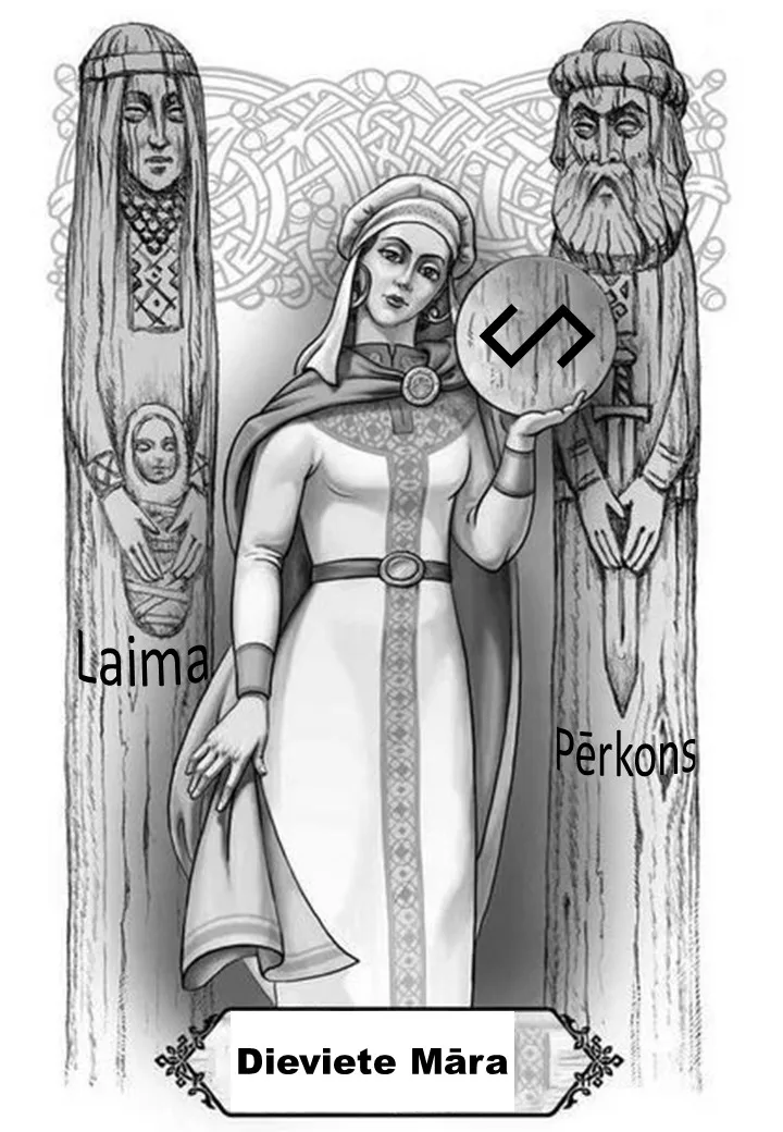 Depiction of Māra by Latvian pagan