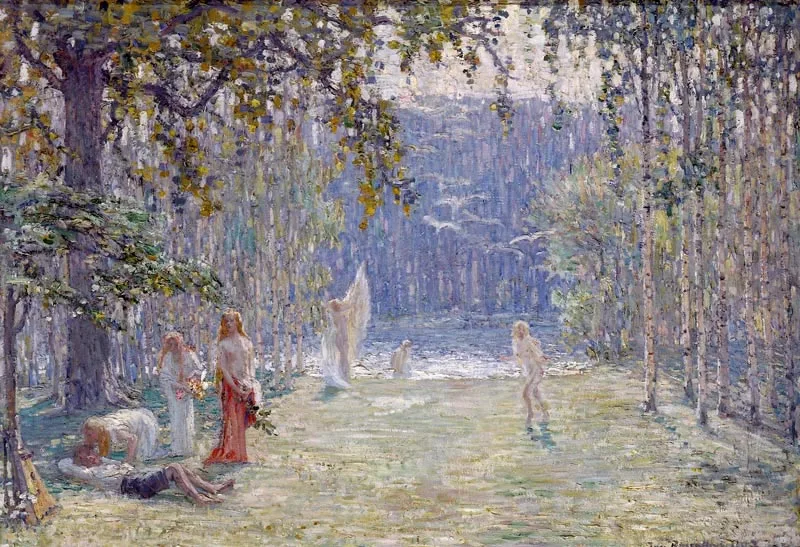 Depiction of Saules meita by Janis Rozentāls
