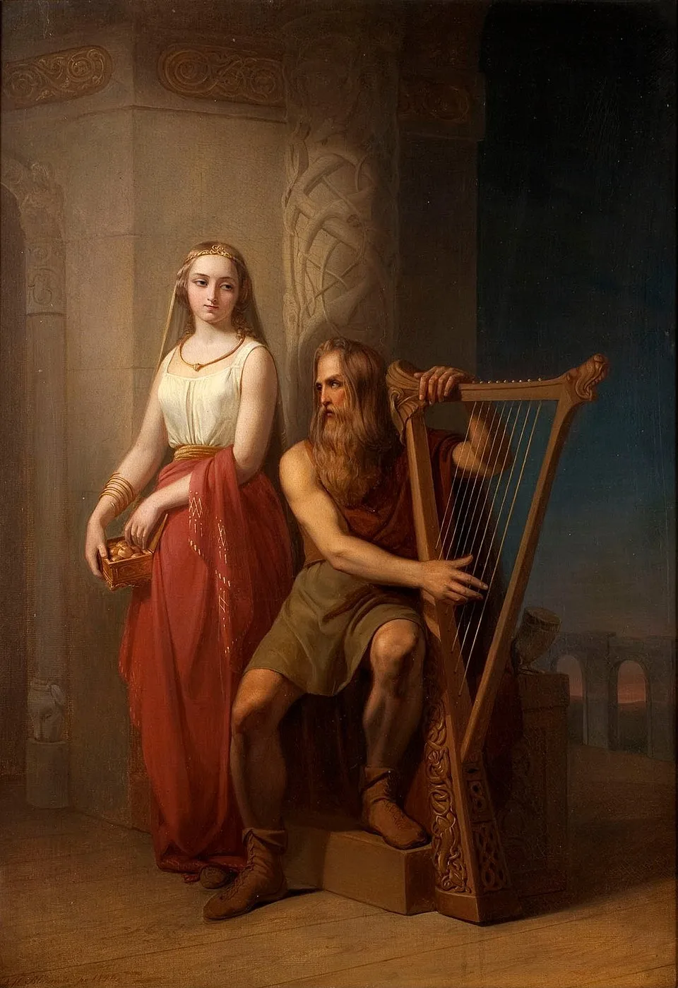Depiction of Bragi by Nils Blommér