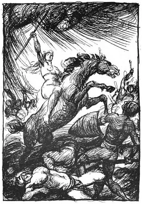 Depiction of Brynhildr by Robert Engels (1866-1920).