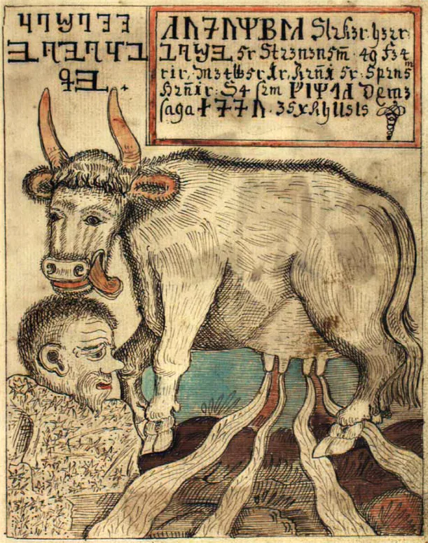 Depiction of Búri by Ólafur Brynjúlfsson[2]
