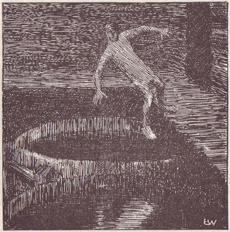 Depiction of Fjǫlnir by Erik Werenskiold