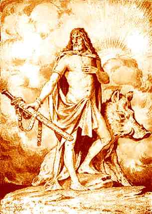 Depiction of Freyr by Jacques Reich