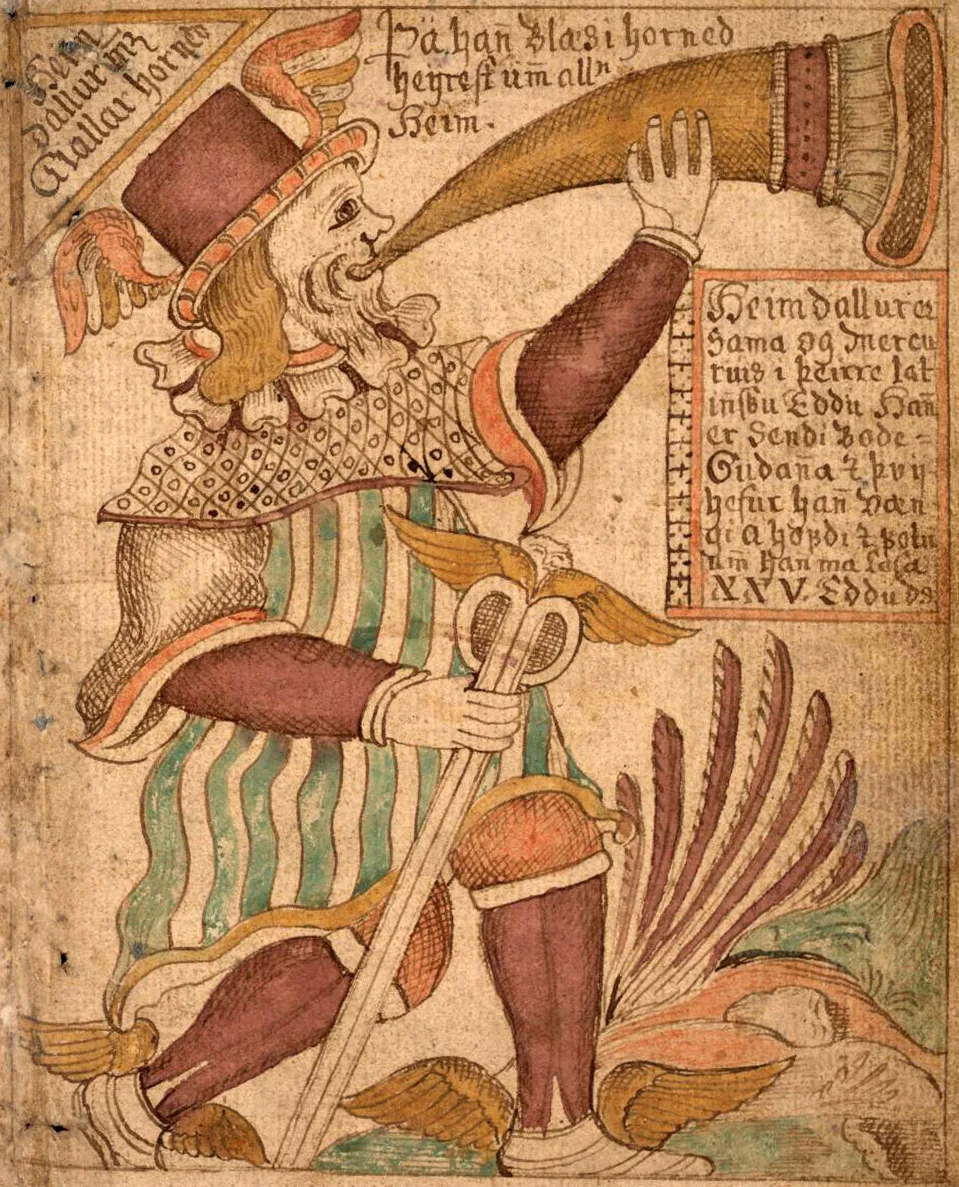 Depiction of Heimdall by Jakob Sigurðsson[2]