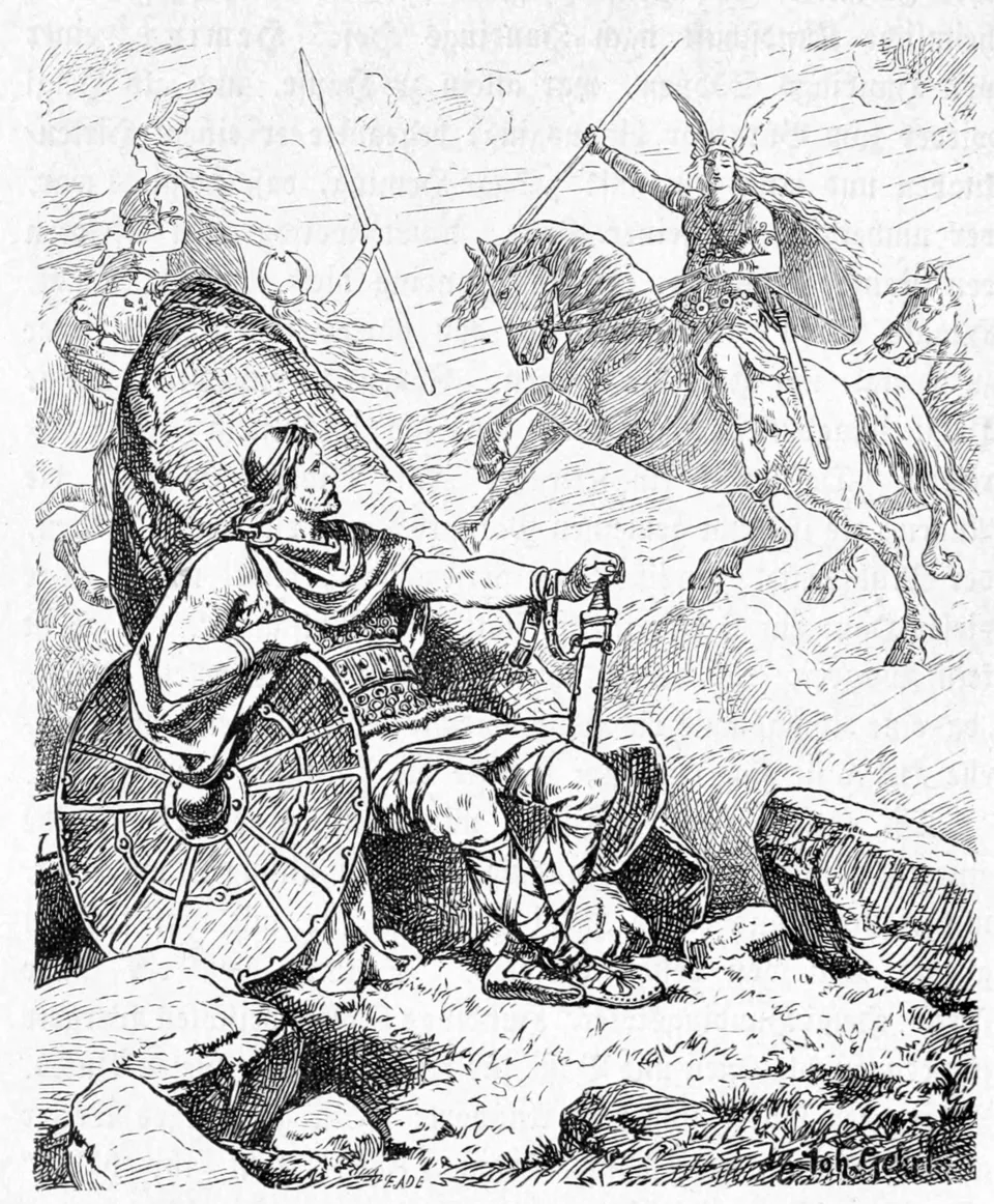 Depiction of Helgi Hundingsbane by Johannes Gehrts (1855–1921)