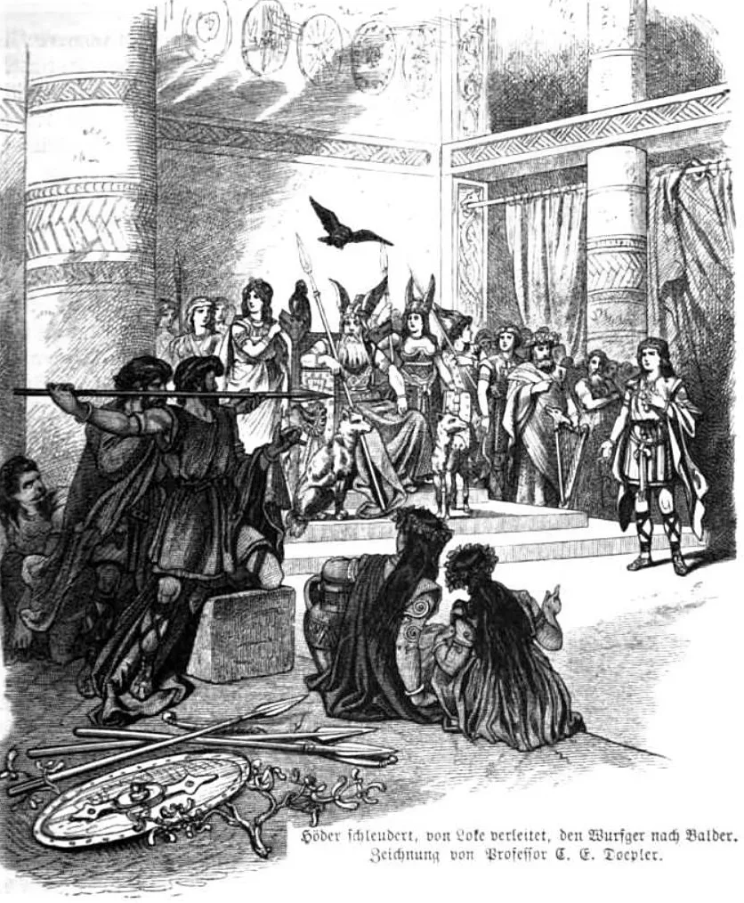 Depiction of Höðr by Carl Emil Doepler (1824-1905)