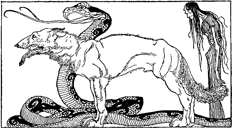 Depiction of Jörmungandr by Willy Pogany