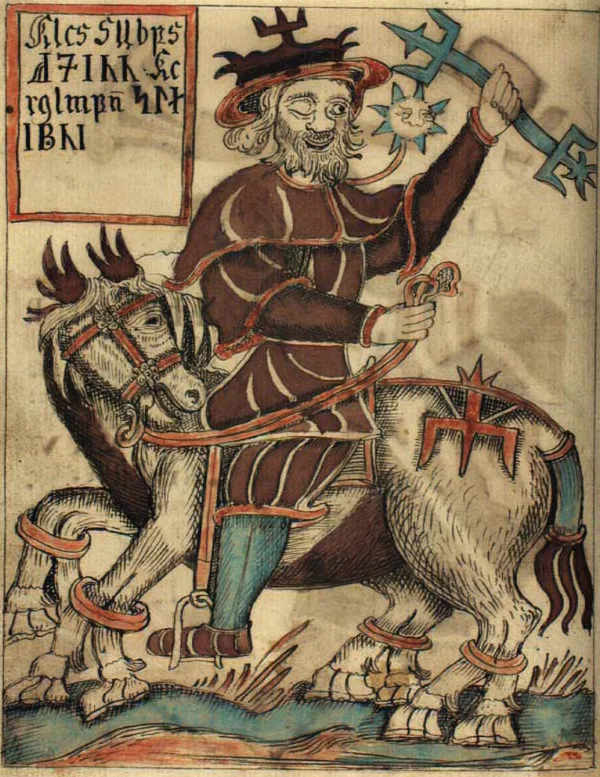 Depiction of Odin by Ólafur Brynjúlfsson[2]