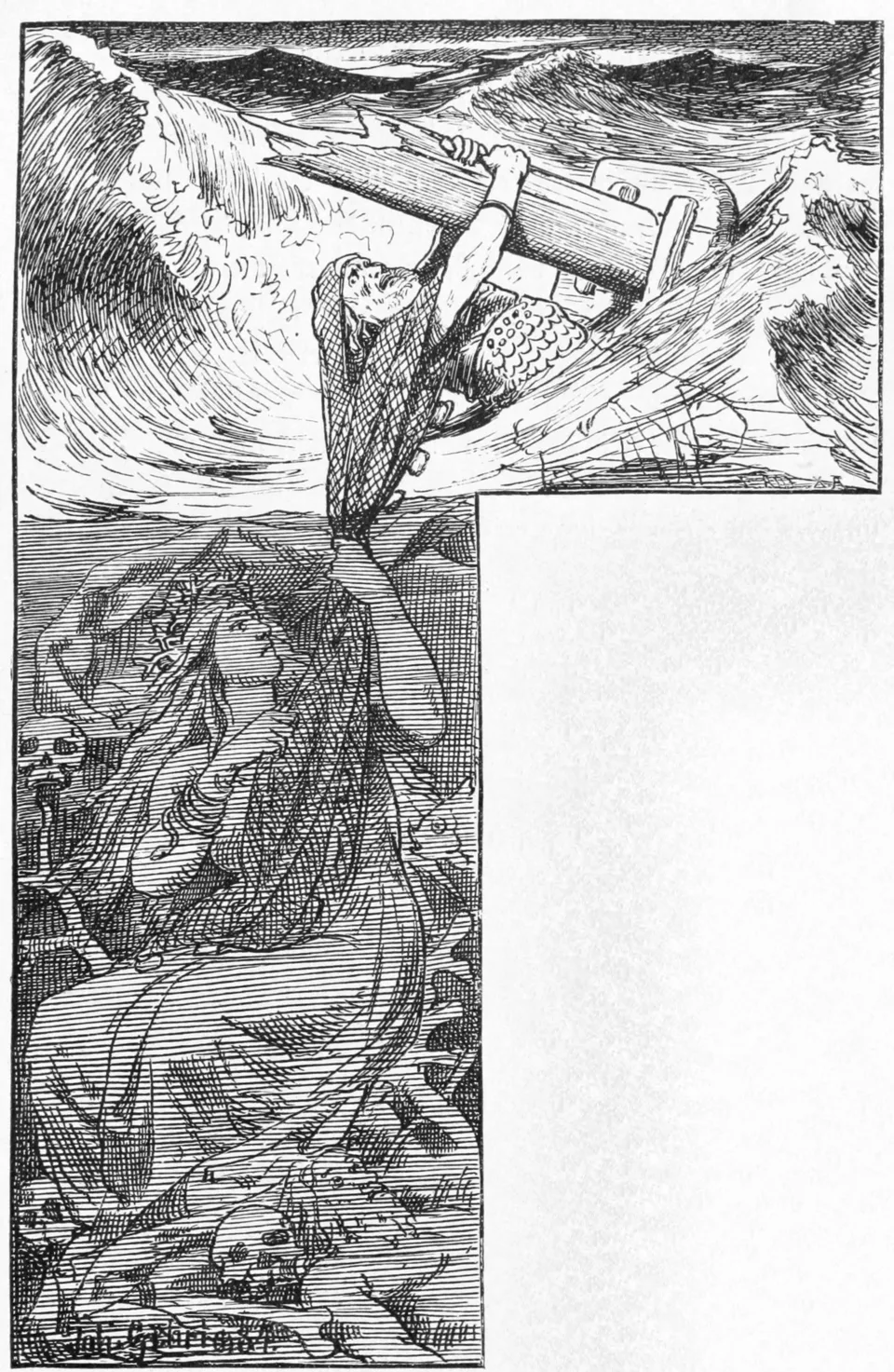 Depiction of Rán by Johannes Gehrts (1855–1921)