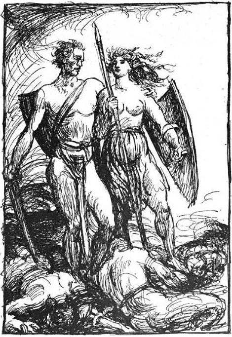 Depiction of Sigrún by Robert Engels (1866-1920).